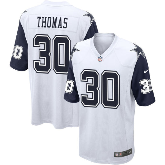 Juanyeh Thomas Men's Nike  White Dallas Cowboys Alternate Custom Game Jersey