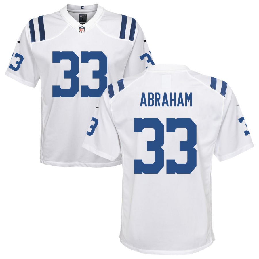 Micah Abraham Youth Nike Indianapolis Colts White Custom Game Jersey