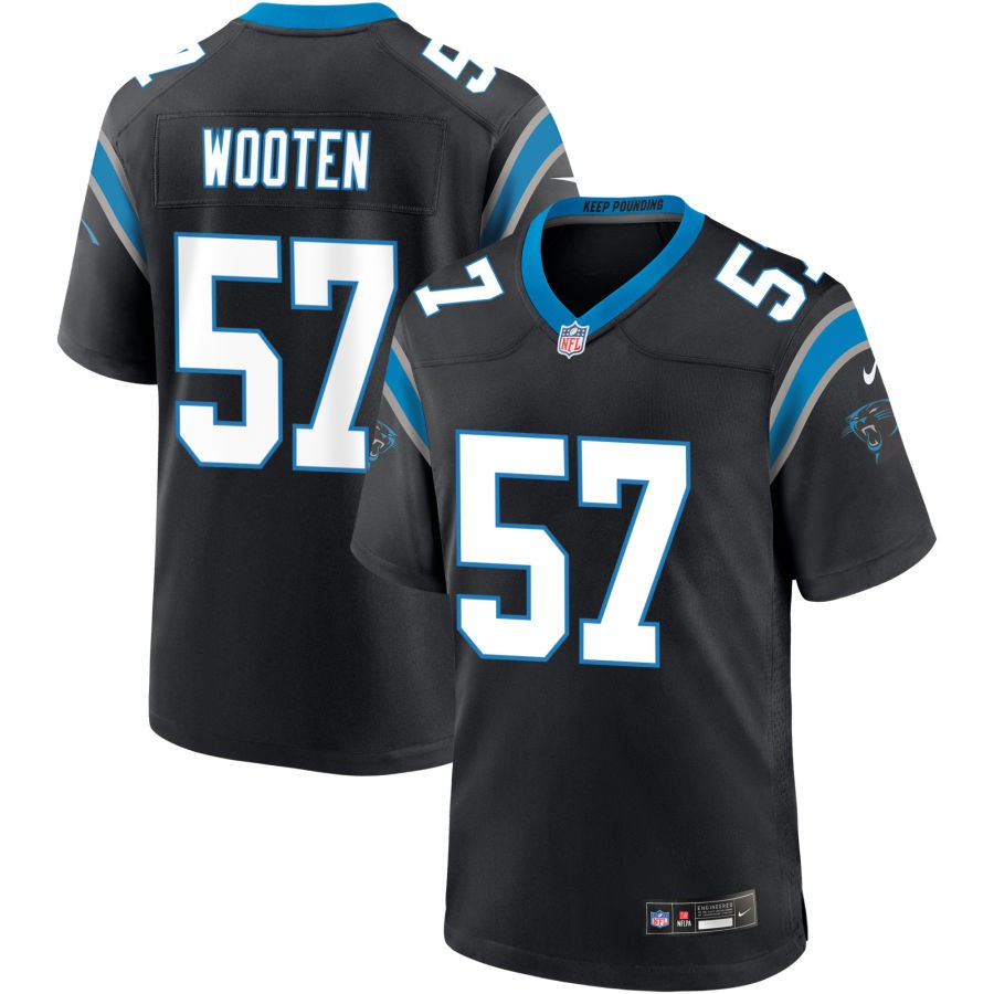 Chandler Wooten Men's Nike Black Carolina Panthers Custom Game Jersey