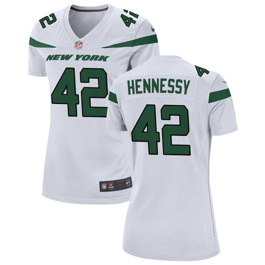 Thomas Hennessy Women's Nike White New York Jets Custom Game Jersey