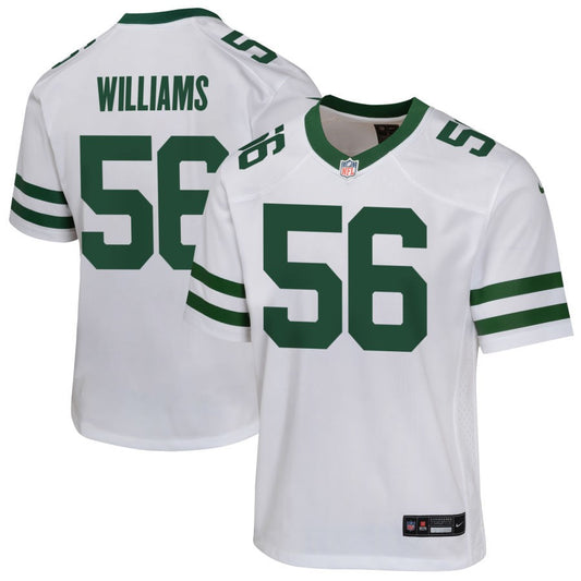 Quincy Williams Youth Nike  Legacy White New York Jets Custom Game Jersey