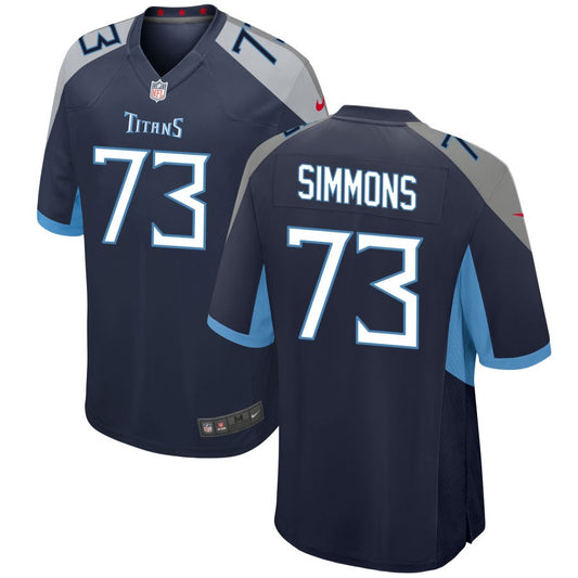 Lachavious Simmons Men's Nike Navy Tennessee Titans Custom Jersey