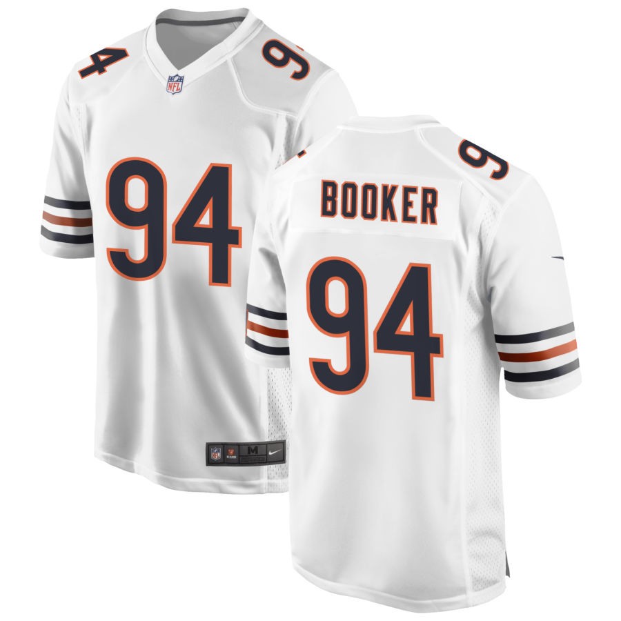 Austin Booker Men's Nike White Chicago Bears Custom Game Jersey