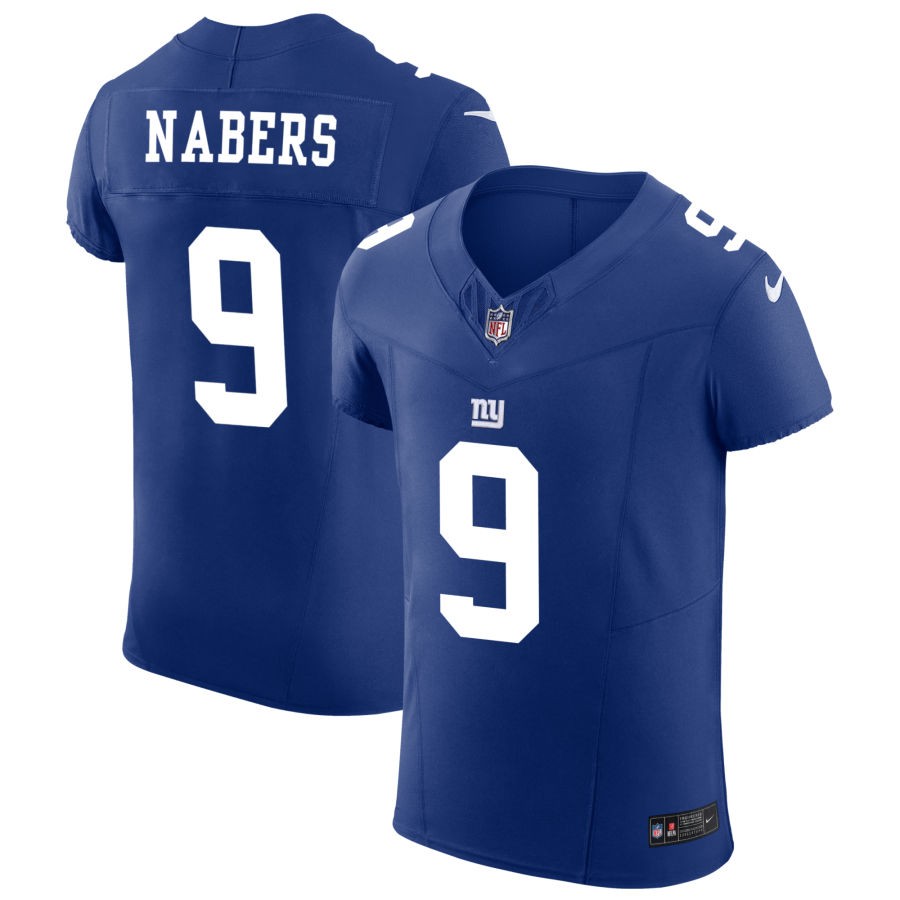 Malik Nabers Men's Nike Royal New York Giants Vapor F.U.S.E. Elite Custom Jersey