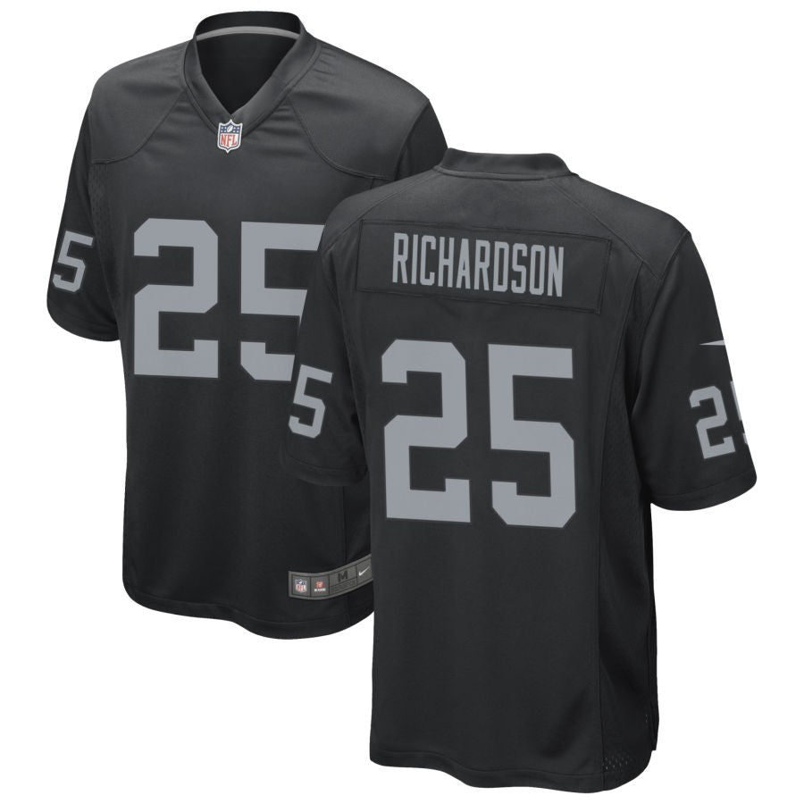 Decamerion Richardson Youth Nike Las Vegas Raiders Black Custom Game Jersey