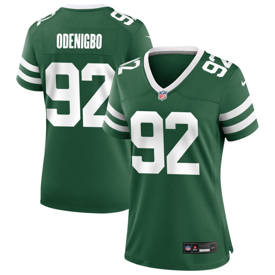 Ifeadi Odenigbo Women's Nike  Legacy Green New York Jets Custom Game Jersey