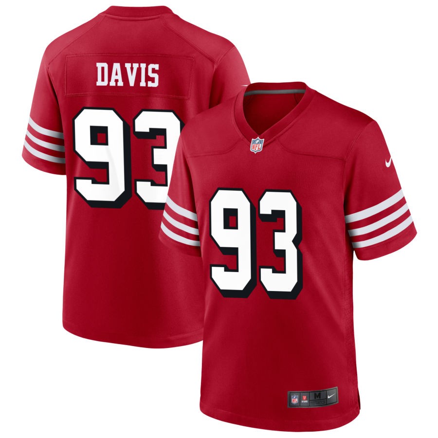 Kalia Davis Men's Nike Scarlet San Francisco 49ers Alternate Custom Game Jersey