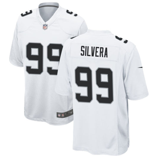 Nesta Jade Silvera Men's Nike White Las Vegas Raiders Custom Game Jersey