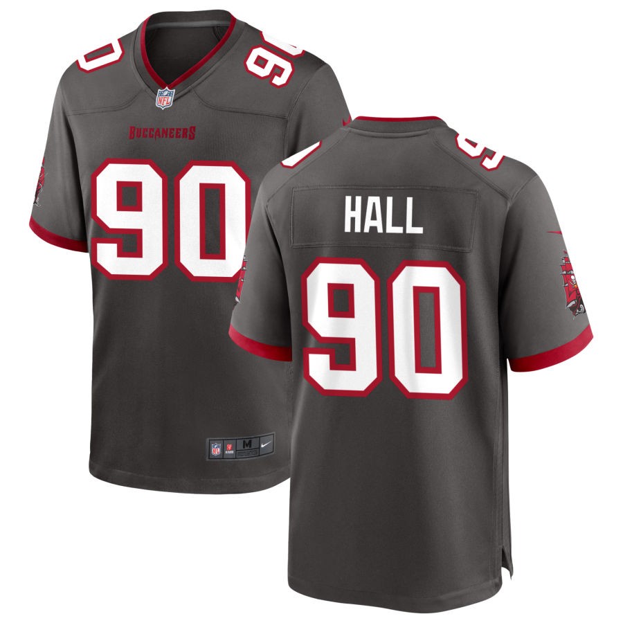 Logan Hall Men's Nike Pewter Tampa Bay Buccaneers Alternate Custom Game Jersey