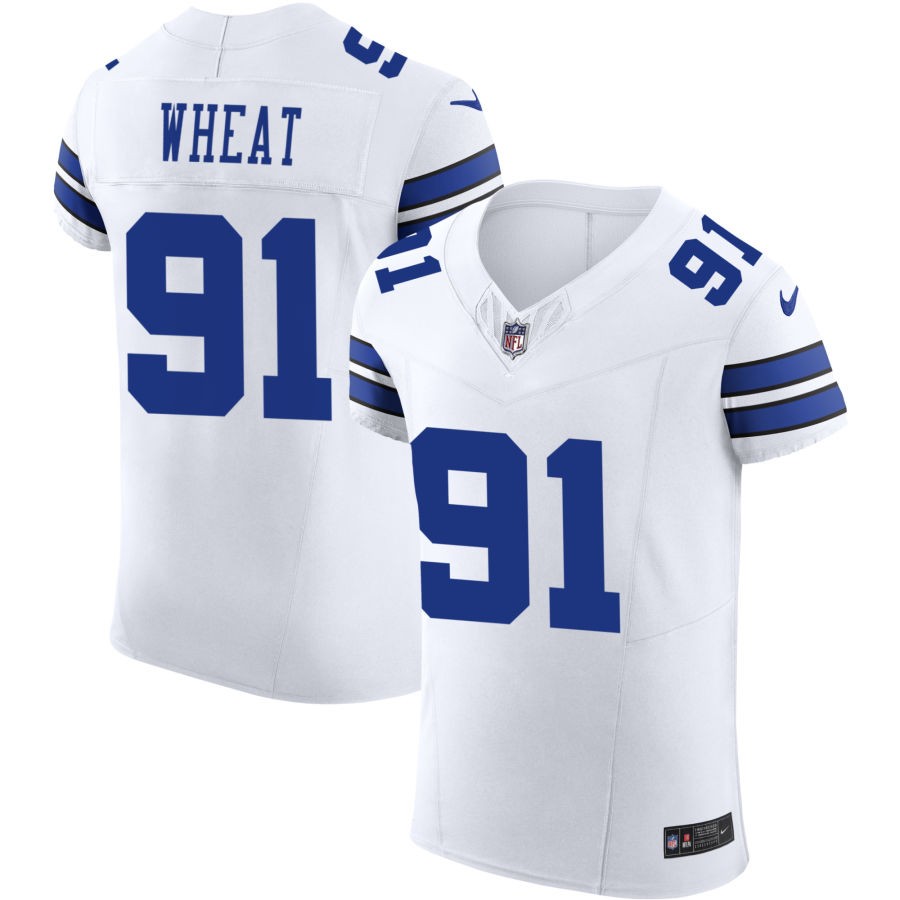 Tyrus Wheat Men's Nike White Dallas Cowboys Vapor F.U.S.E. Elite Custom Jersey