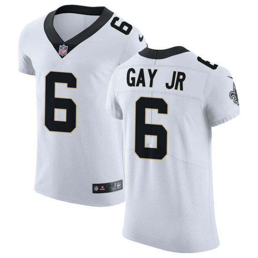 Willie Gay Jr Men's Nike White New Orleans Saints Vapor Untouchable Elite Custom Jersey