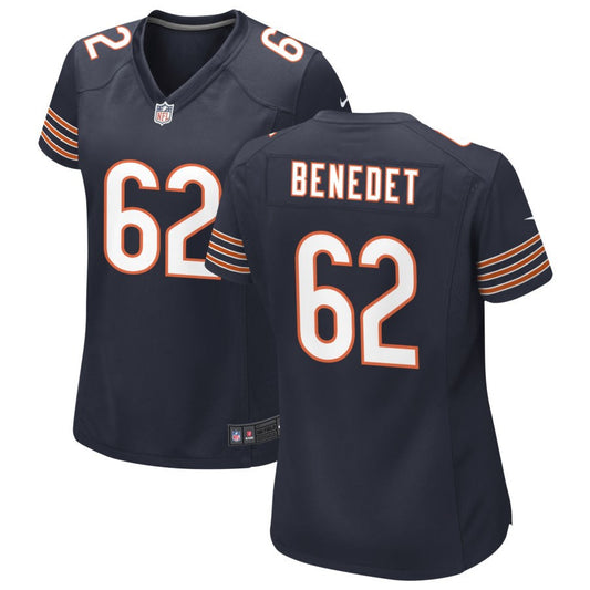 Theo Benedet Women's Nike Navy Chicago Bears Custom Game Jersey
