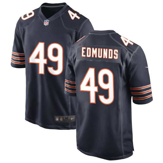 Tremaine Edmunds Men's Nike Navy Chicago Bears Custom Game Jersey