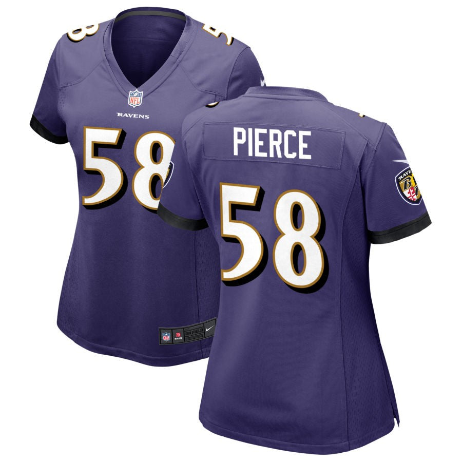 Michael Pierce Women's Nike Purple Baltimore Ravens Custom Game Jersey