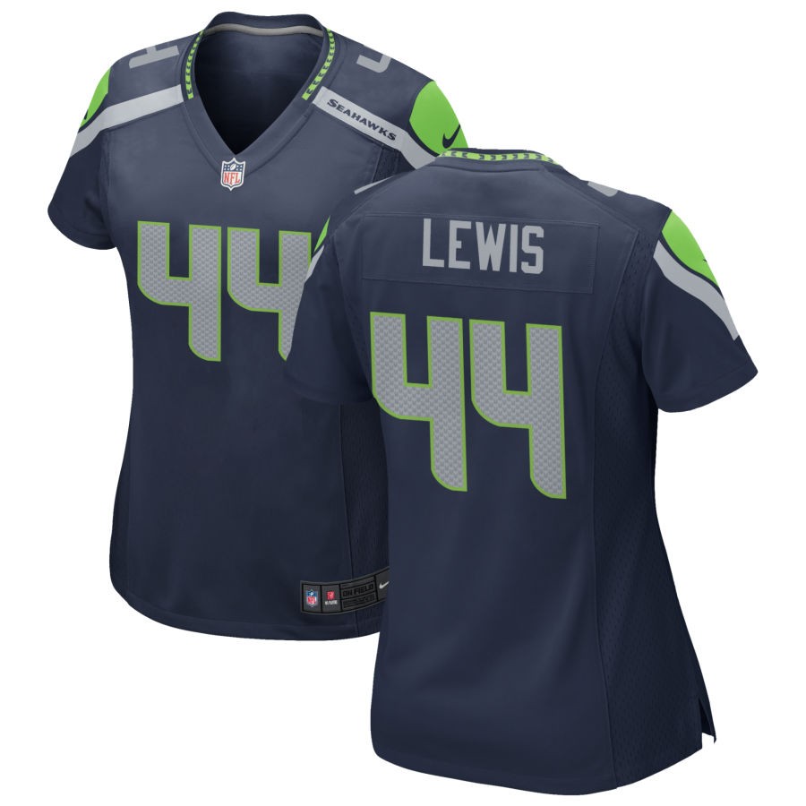 Kobe Lewis Women's Nike College Navy Seattle Seahawks Custom Game Jersey