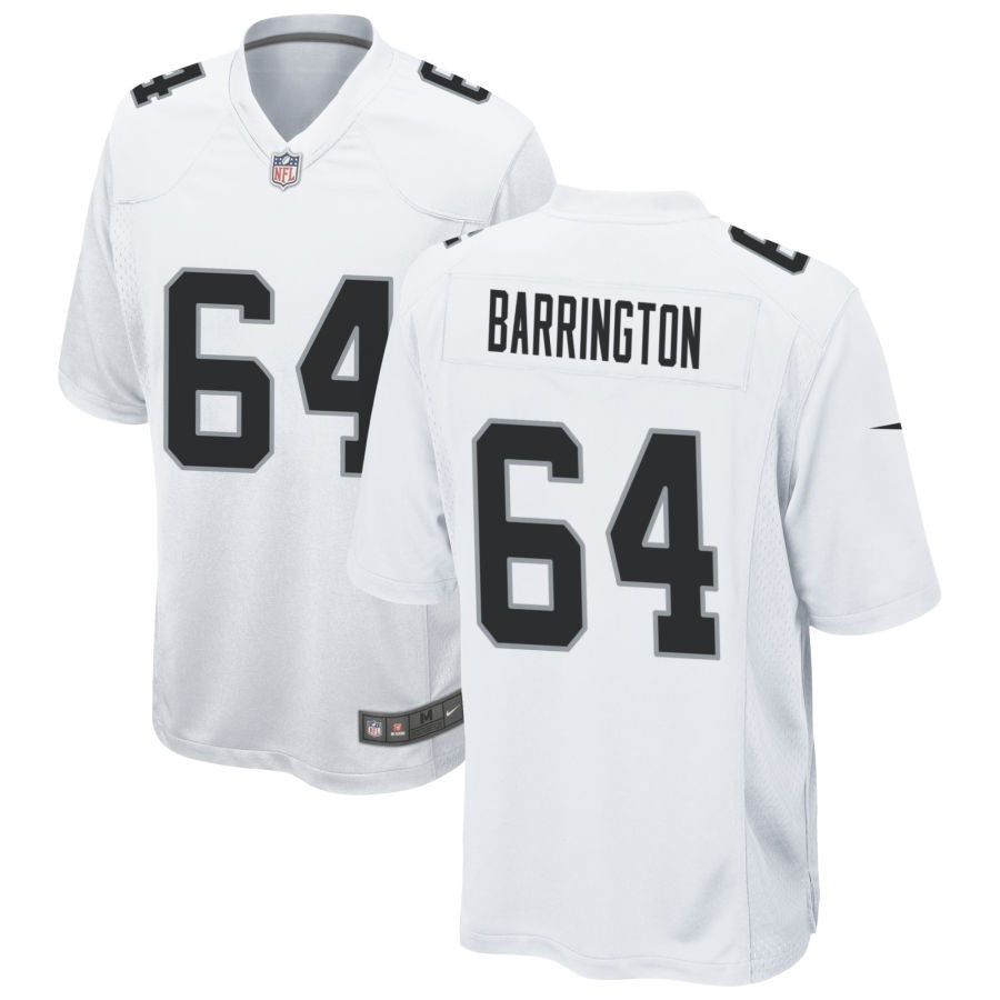 Clark Barrington Men's Nike White Las Vegas Raiders Custom Game Jersey