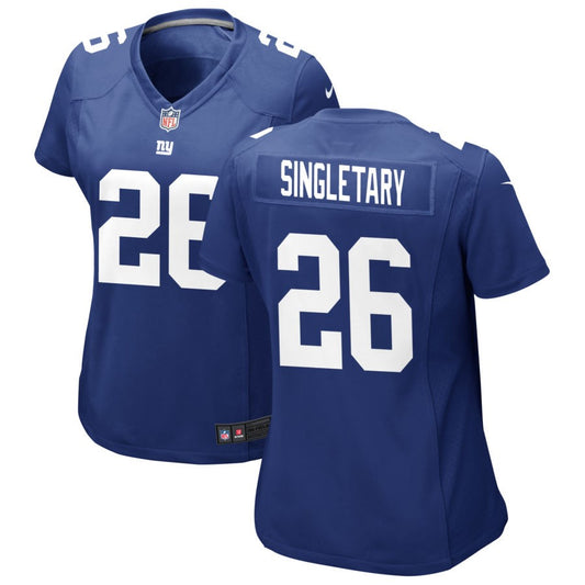 Devin Singletary Women's Nike Royal New York Giants Custom Jersey