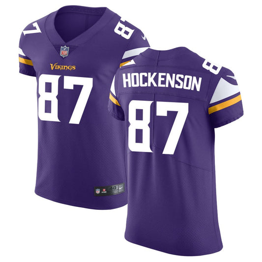 T.J. Hockenson Men's Nike Purple Minnesota Vikings Vapor Untouchable Custom Elite Jersey