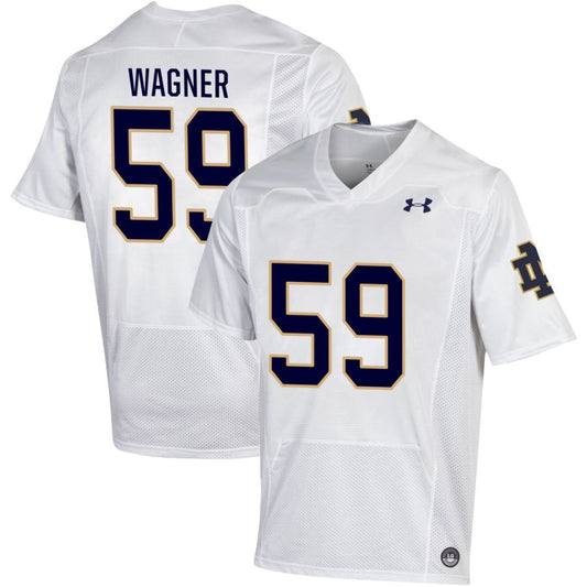 Aamil Wagner Men's Under Armour White Notre Dame Fighting Irish Pick-A-Player NIL Replica Football Jersey