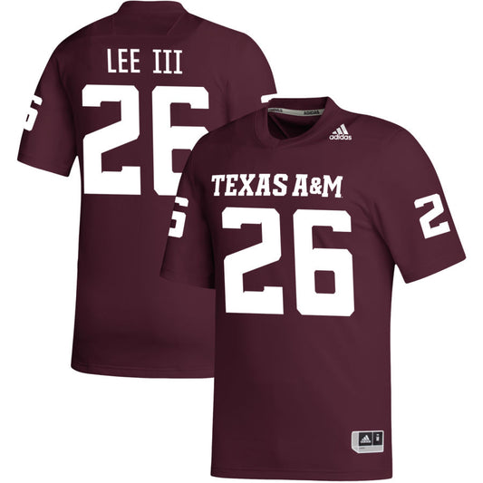 Will Lee III Men's adidas Maroon Texas A&M Aggies Pick-A-Player NIL Replica Football Jersey