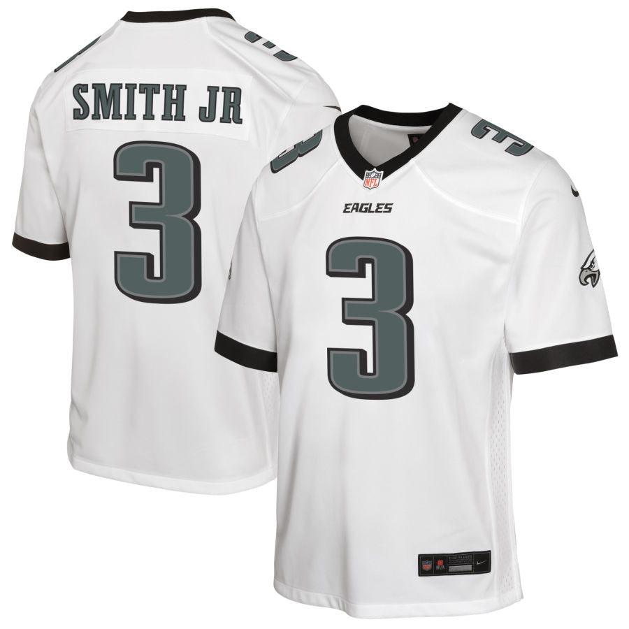 Nolan Smith Jr Youth Nike White Philadelphia Eagles Custom Game Jersey