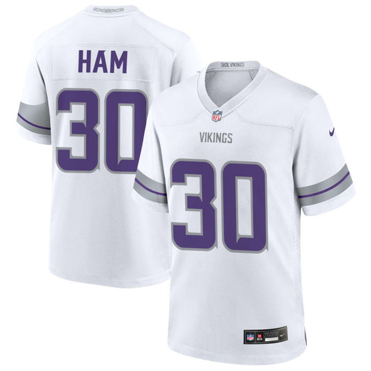 C.J. Ham Men's Nike White Minnesota Vikings Alternate Custom Game Jersey