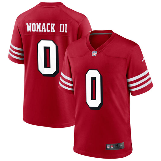 Samuel Womack III Men's Nike Scarlet San Francisco 49ers Alternate Custom Game Jersey