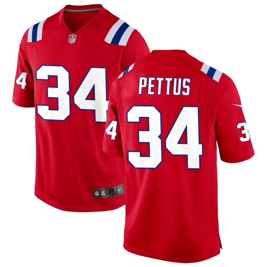 Dell Pettus Men's Nike Red New England Patriots Alternate Custom Jersey