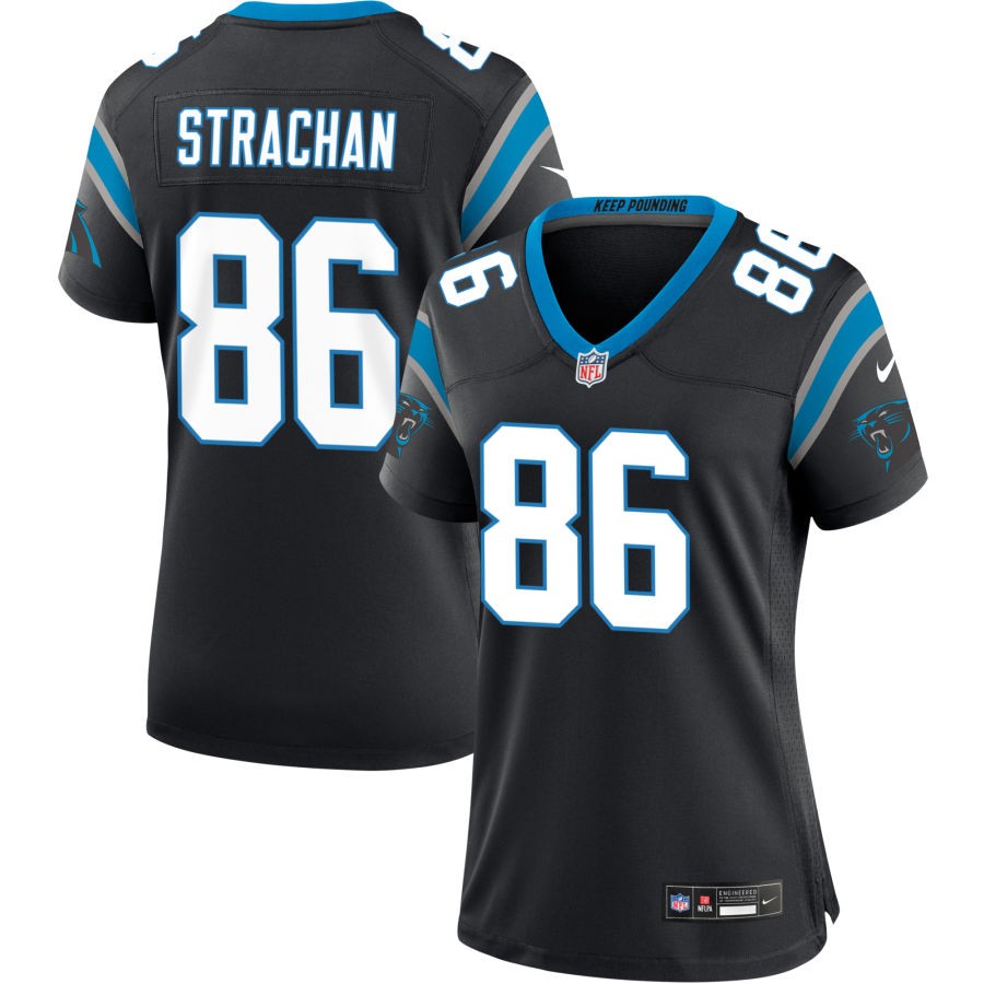 Mike Strachan Women's Nike Black Carolina Panthers Custom Game Jersey