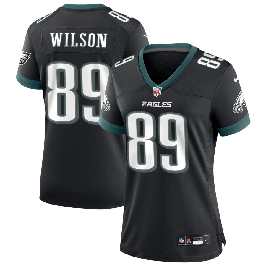 Johnny Wilson Women's Nike Black Philadelphia Eagles Alternate Custom Game Jersey