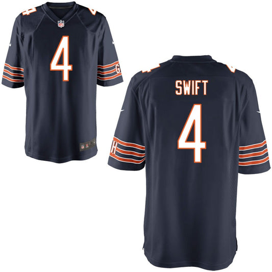 D'Andre Swift Youth Nike Navy Chicago Bears Custom Game Jersey