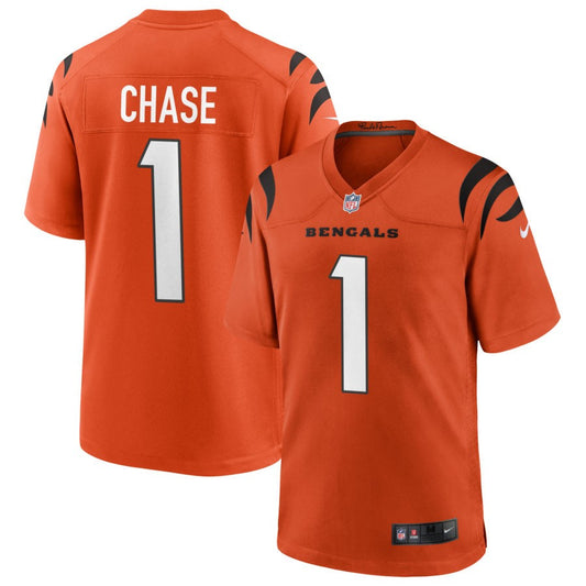 Ja'Marr Chase Youth Nike Orange Cincinnati Bengals Alternate Game Custom Jersey