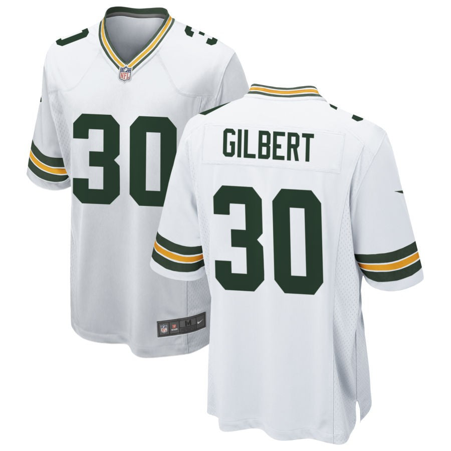 Zyon Gilbert Men's Nike White Green Bay Packers Custom Game Jersey