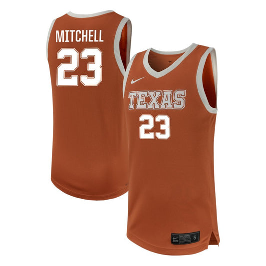 Dillon Mitchell Men's Nike Texas Orange Texas Longhorns NIL Pick-A-Player Men's Basketball Replica Jersey