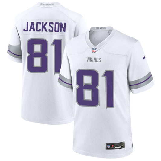 Lucky Jackson Men's Nike White Minnesota Vikings Alternate Custom Game Jersey