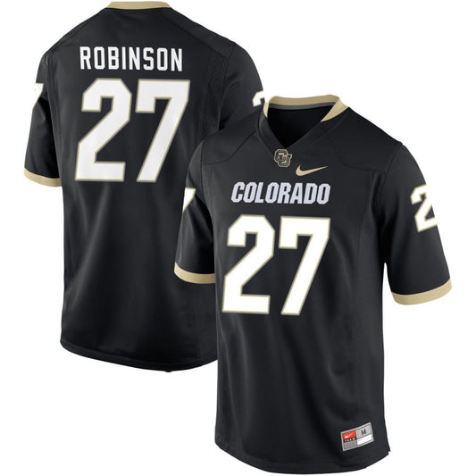 Nahmier Robinson Men's Nike Black Colorado Buffaloes Pick-A-Player NIL Replica Football Jersey