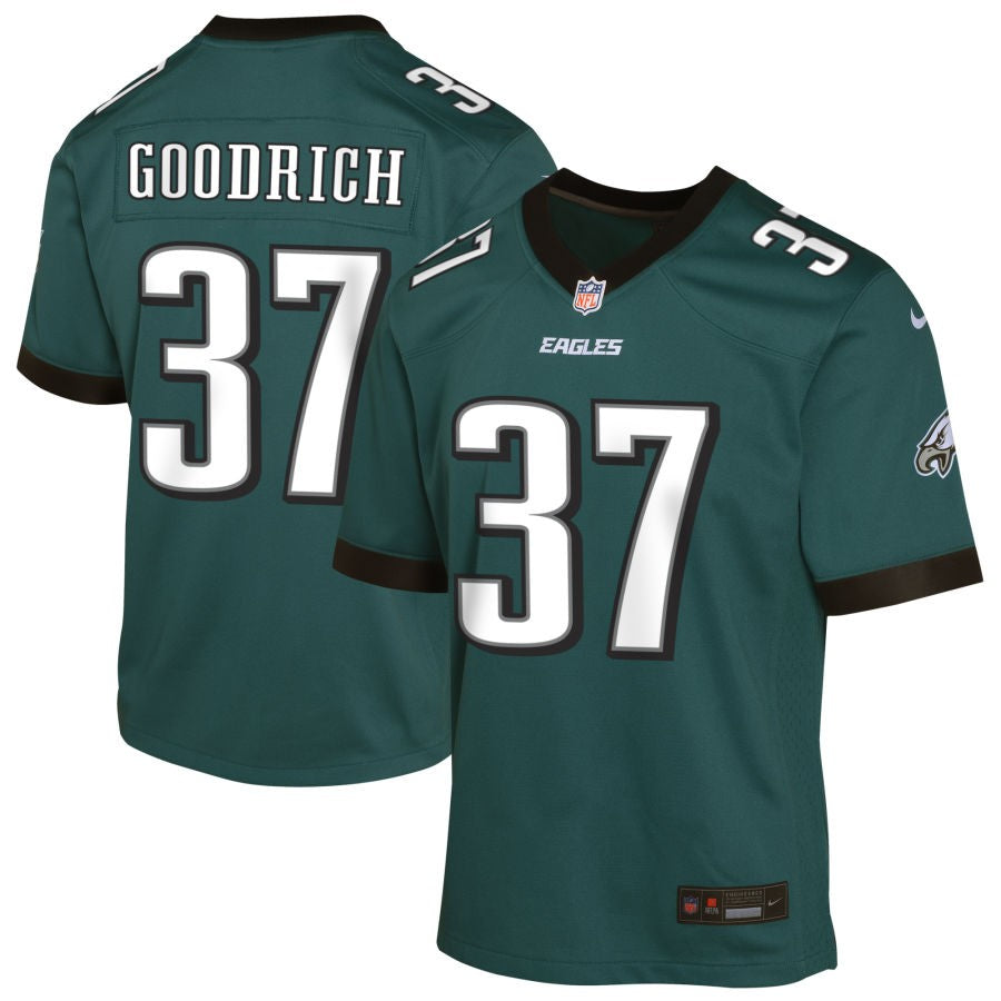 Mario Goodrich Youth Nike Midnight Green Philadelphia Eagles Custom Game Jersey