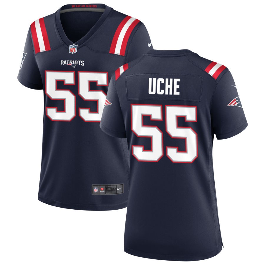 Joshua Uche Women's Nike Navy New England Patriots Custom Game Jersey