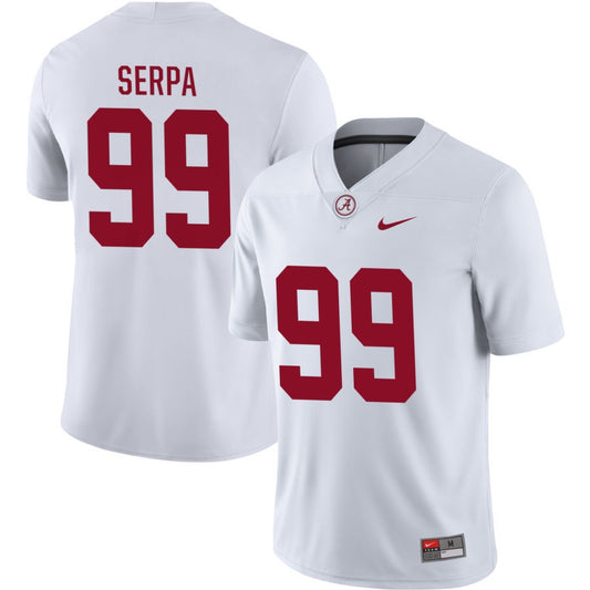 Nick Serpa Men's Nike White Alabama Crimson Tide Pick-A-Player NIL Replica Football Jersey