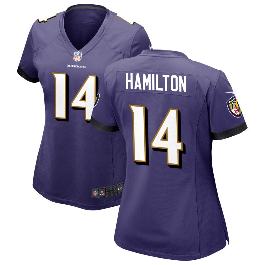 Kyle Hamilton Women's Nike Purple Baltimore Ravens Custom Game Jersey