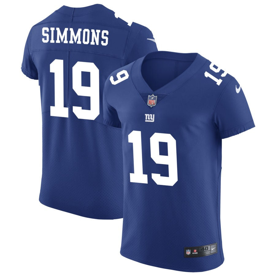 Isaiah Simmons Men's Nike Royal New York Giants Vapor Untouchable Custom Elite Jersey