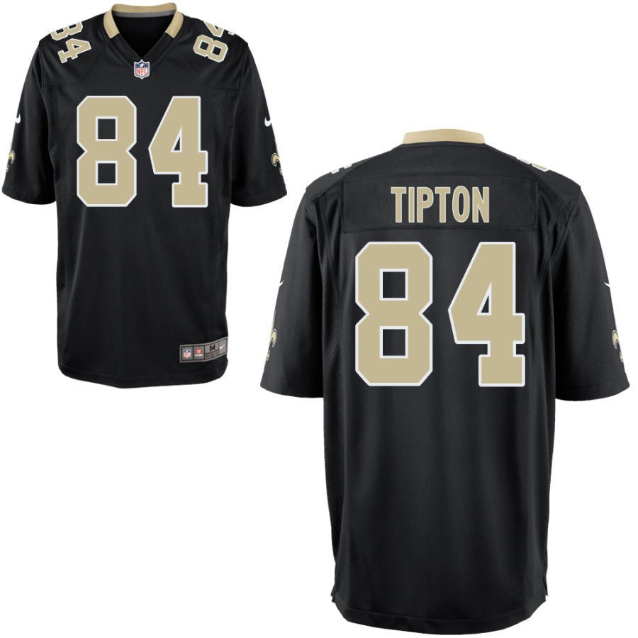 Mason Tipton Youth Nike Black New Orleans Saints Custom Game Jersey