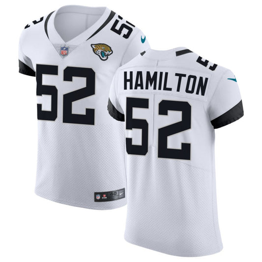 DaVon Hamilton Men's Nike White Jacksonville Jaguars Vapor Untouchable Elite Custom Jersey