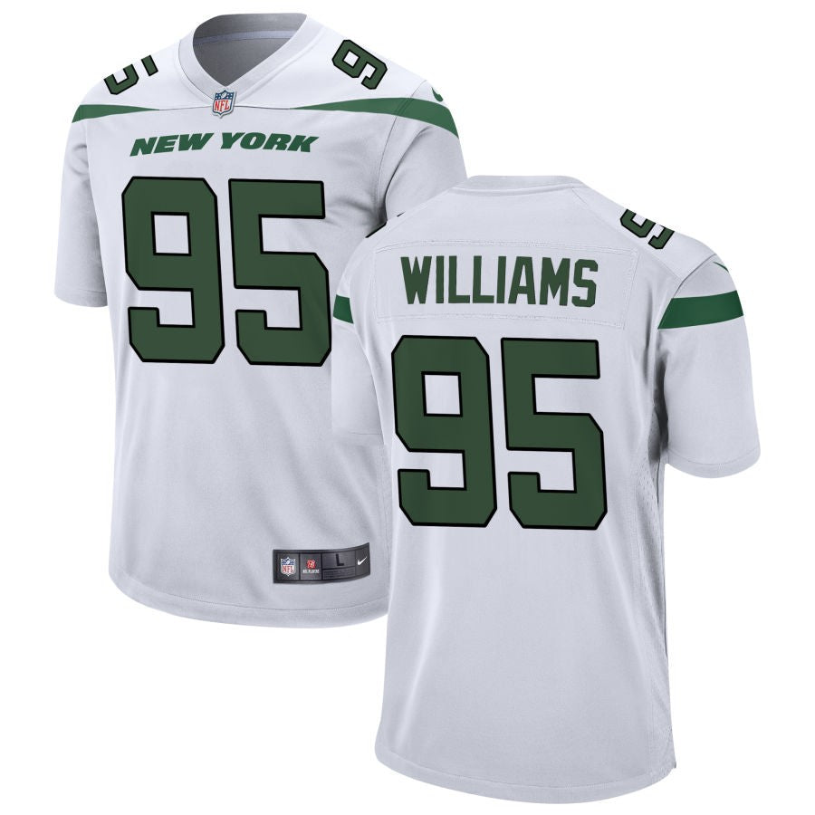Quinnen Williams Men's Nike White New York Jets Custom Game Jersey