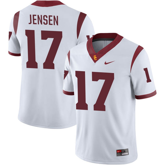 Jake Jensen Men's Nike White USC Trojans Pick-A-Player NIL Football Replica Jersey