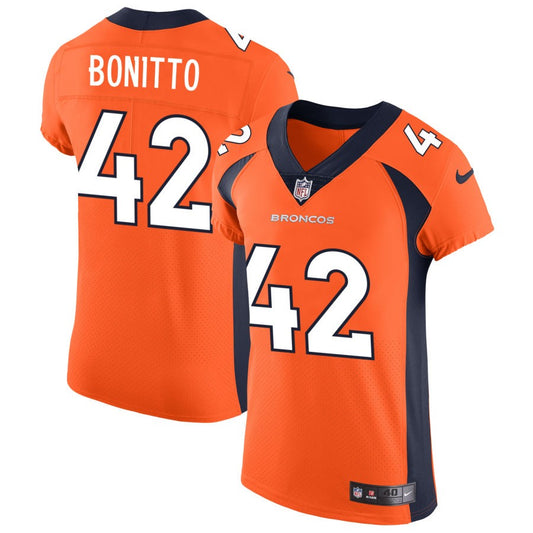 Nik Bonitto Men's Nike Orange Denver Broncos Vapor Untouchable Custom Elite Jersey