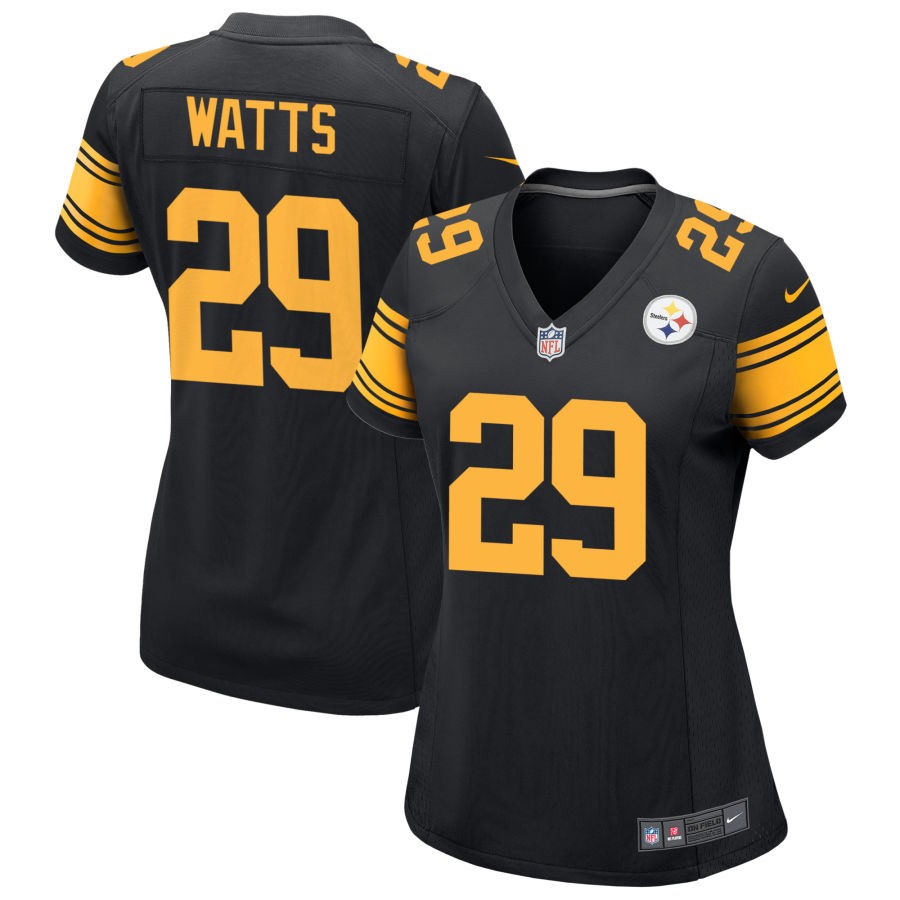 Ryan Watts Women's Nike  Black Pittsburgh Steelers Alternate Custom Game Jersey