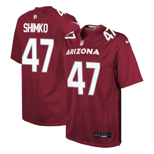 Joe Shimko Youth Nike  Cardinal Arizona Cardinals Custom Game Jersey