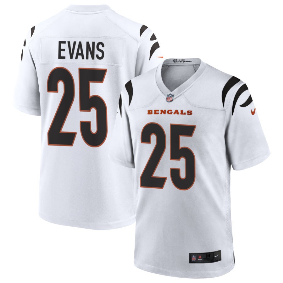 Chris Evans Men's Nike White Cincinnati Bengals Game Custom Jersey