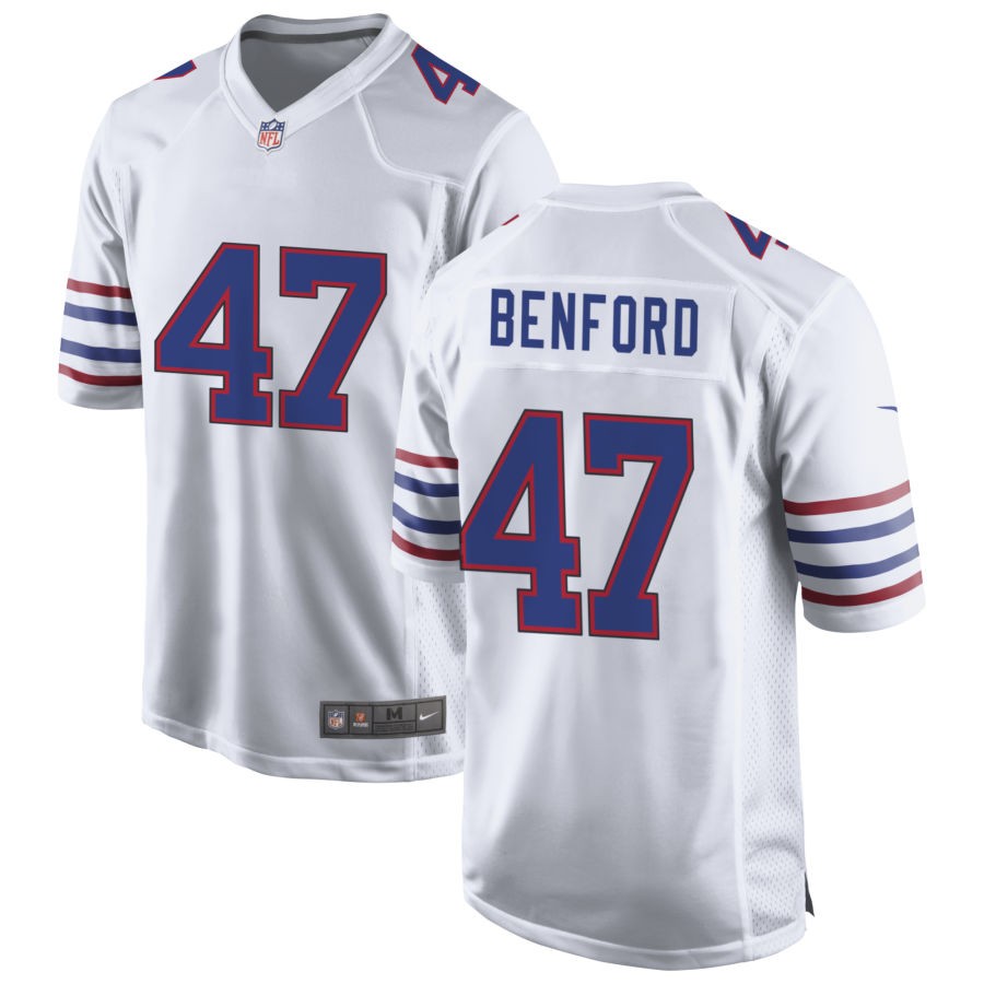 Christian Benford Men's Nike White Buffalo Bills Alternate Custom Game Jersey